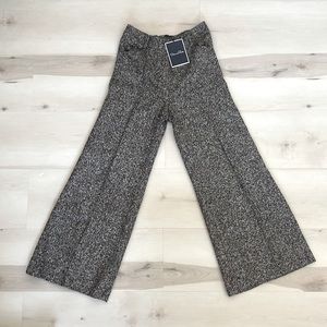 Oscar de la Renta Alpaca Silk Tweed Wide Leg Pants